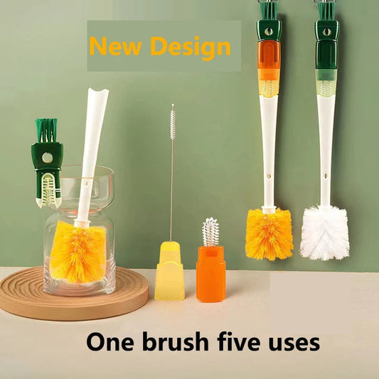 5 in 1 Long Handle Bottle Cleaning Brush